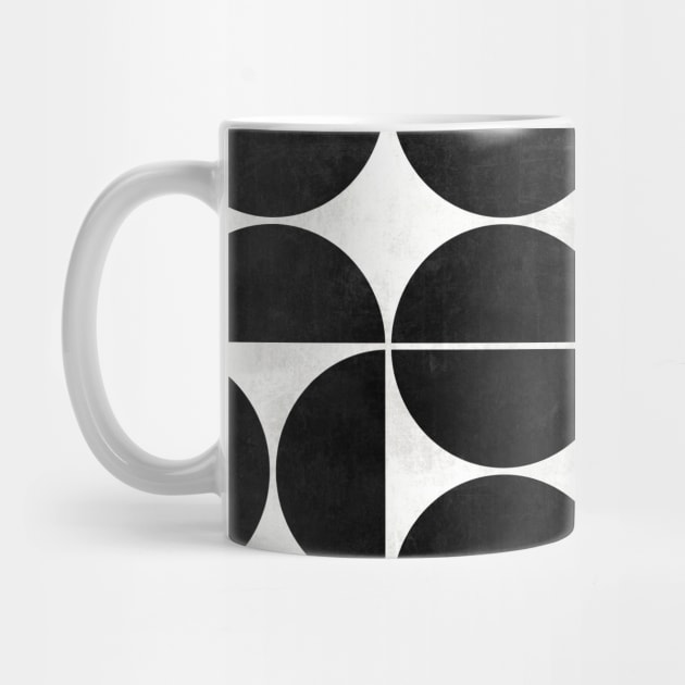 Mid-Century Modern Pattern No.3 - Black and White Concrete by ZoltanRatko